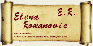 Elena Romanović vizit kartica